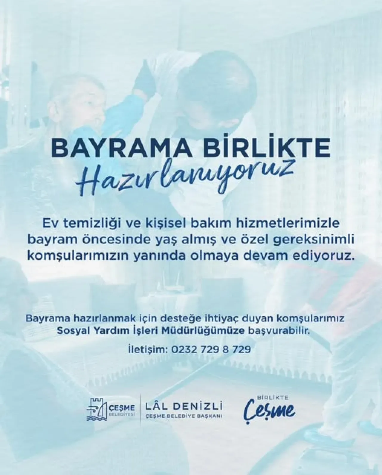 Çeşme Belediyesi'nden Bayram Öncesi Anlamlı Destek: Ev Temizliği ve Bakım Hizmeti Çeşme Belediyesi'nden Bayram Öncesi Anlamlı Destek: Ev Temizliği ve Bakım Hizmeti