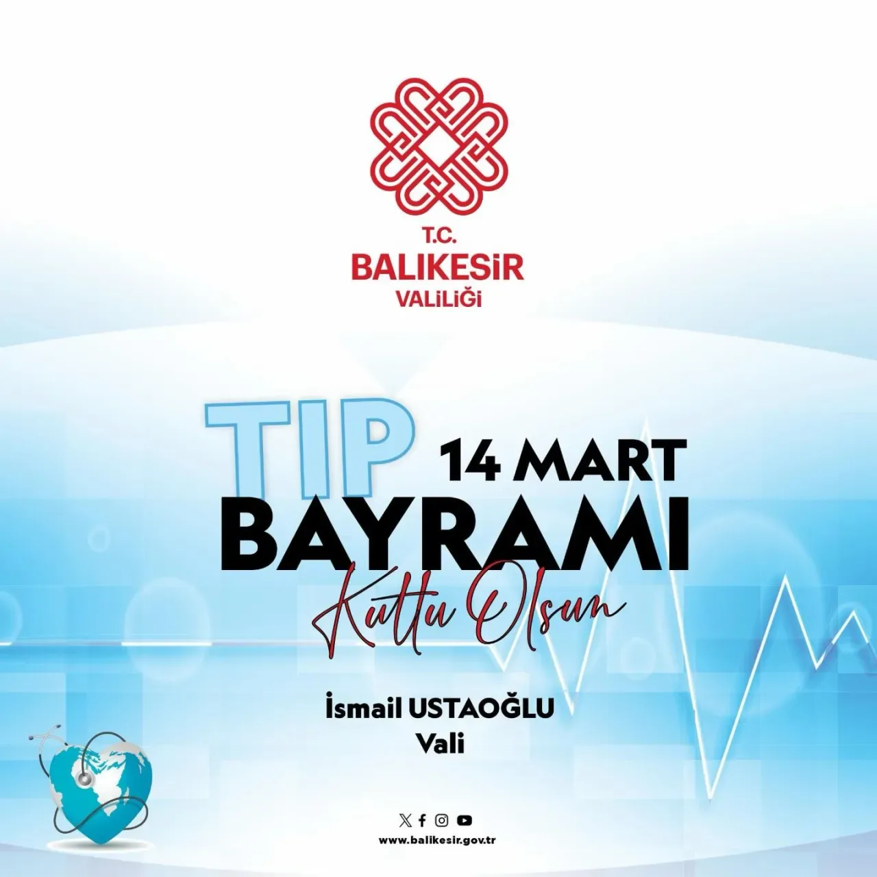 Balıkesir Valisi'nden 14 Mart Tıp Bayramı'nda Anlamlı Mesaj Balıkesir Valisi'nden 14 Mart Tıp Bayramı'nda Anlamlı Mesaj