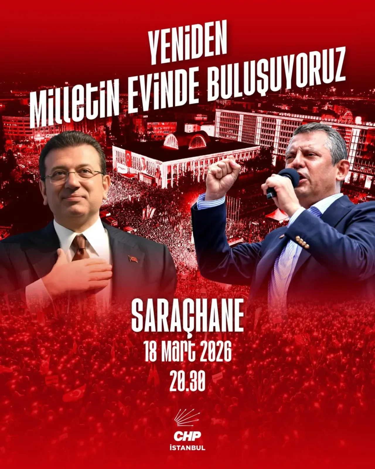 CHP Üsküdar'dan Saraçhane Çağrısı: 18 Mart'ta Özgürlük ve Adalet İçin Buluşuyoruz CHP Üsküdar'dan Saraçhane Çağrısı: 18 Mart'ta Özgürlük ve Adalet İçin Buluşuyoruz