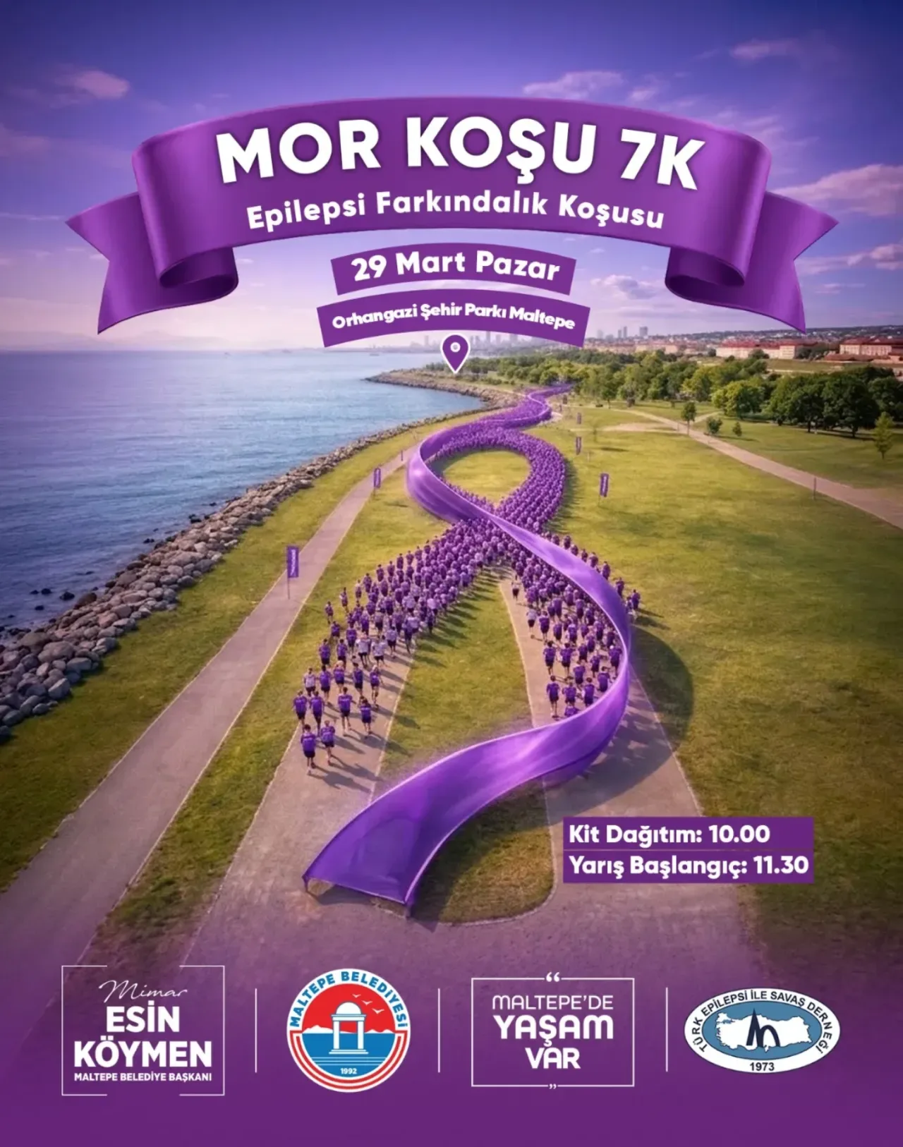 Maltepe'de Epilepsi Farkındalığı İçin Mor Koşu Düzenleniyor Maltepe'de Epilepsi Farkındalığı İçin Mor Koşu Düzenleniyor