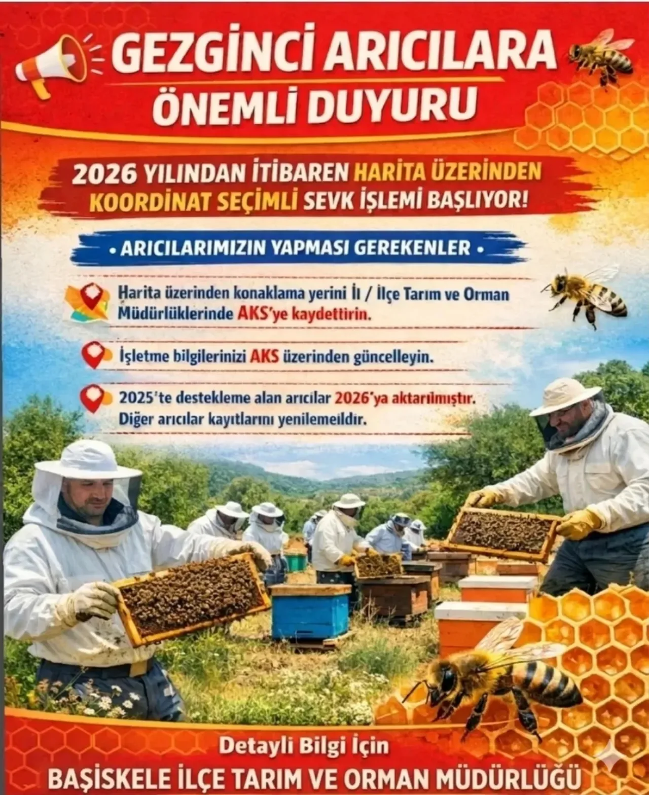 Arıcılıkta Dijital Dönüşüm: Gezginci Arıcılar Artık Harita Üzerinden Koordinat Belirleyecek Arıcılıkta Dijital Dönüşüm: Gezginci Arıcılar Artık Harita Üzerinden Koordinat Belirleyecek