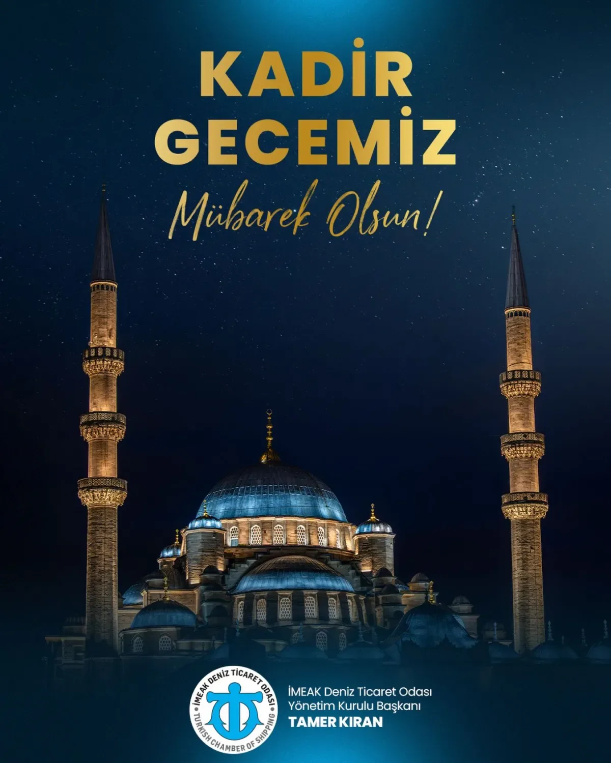 İMEAK DTO Başkanı Kıran'dan Kadir Gecesi Mesajı: "Tüm İnsanlığa Barış Getirmesini Temenni Ediyorum" İMEAK DTO Başkanı Kıran'dan Kadir Gecesi Mesajı: "Tüm İnsanlığa Barış Getirmesini Temenni Ediyorum"