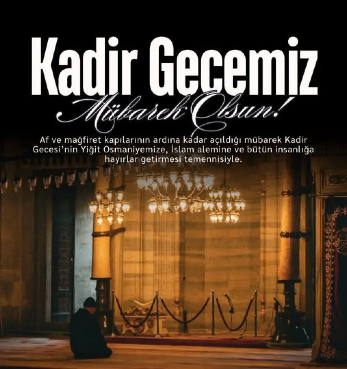 AK Partili Gözgeç'ten Kadir Gecesi Mesajı: "Duaların Kabul Olduğu Mübarek Gece" AK Partili Gözgeç'ten Kadir Gecesi Mesajı: "Duaların Kabul Olduğu Mübarek Gece"