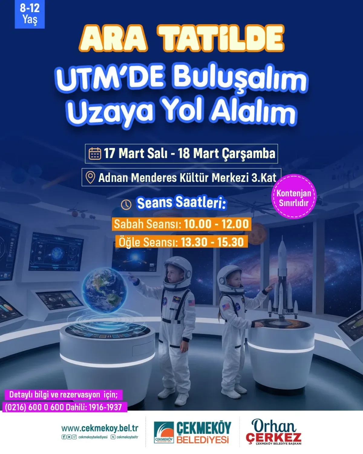 Çekmeköy'de Uzay ve Teknoloji Etkinliği: UTM'de Buluşalım Çekmeköy'de Uzay ve Teknoloji Etkinliği: UTM'de Buluşalım