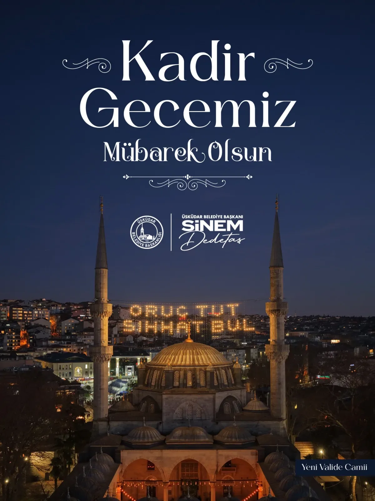 Kadir Gecesi Mesajı: Üsküdar Belediyesi'nden Adalet ve Barış Dileği Kadir Gecesi Mesajı: Üsküdar Belediyesi'nden Adalet ve Barış Dileği