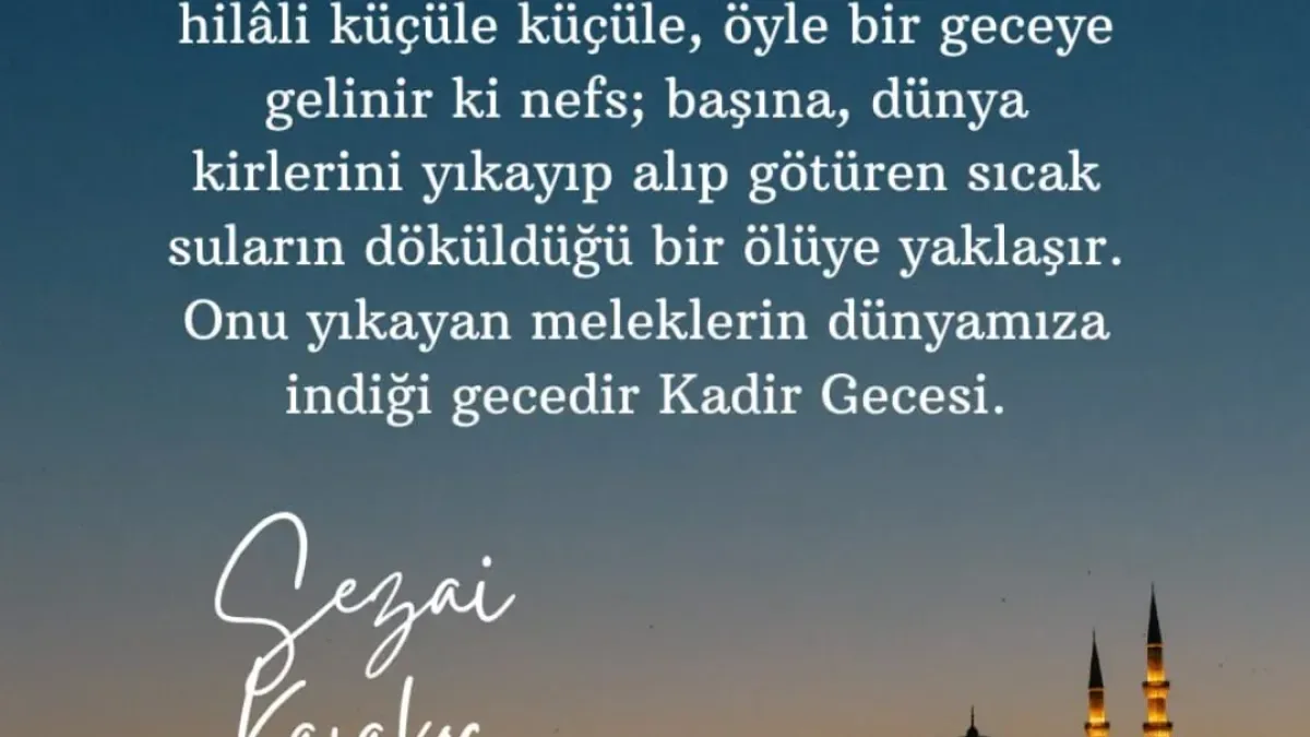 Kadir Gecesi Mesajı: Abdülhamit Gül'ün Tebrikleri ve Gecenin Anlamı Kadir Gecesi Mesajı: Abdülhamit Gül'ün Tebrikleri ve Gecenin Anlamı