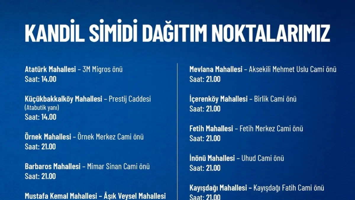 Ataşehir Belediyesi'nden Kandil Simidi: Komşularla Beraberlik Vurgusu Ataşehir Belediyesi'nden Kandil Simidi: Komşularla Beraberlik Vurgusu