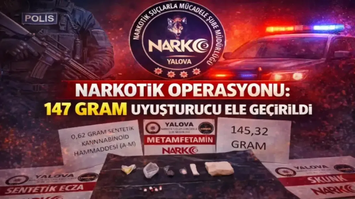 Yalova'da Narkotik Operasyonu: 147 Gram Uyuşturucu Ele Geçirildi, Şüpheli Tutuklandı Yalova'da Narkotik Operasyonu: 147 Gram Uyuşturucu Ele Geçirildi, Şüpheli Tutuklandı