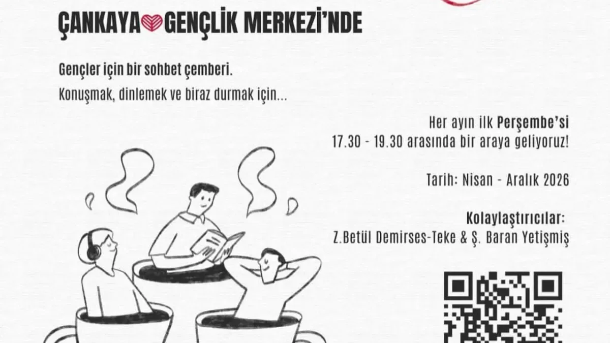 Çankaya'da Gençler İçin 9 Aylık Beş Çayı Buluşmaları Başlıyor Çankaya'da Gençler İçin 9 Aylık Beş Çayı Buluşmaları Başlıyor
