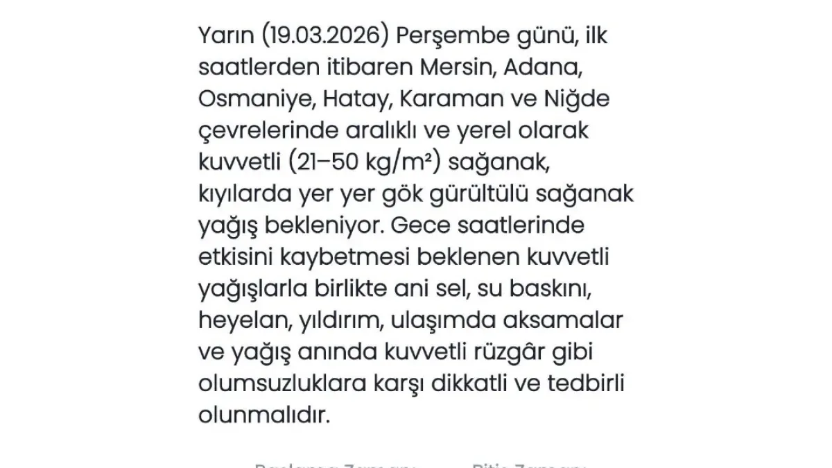 Meteoroloji Alarm Verdi: Bu İllerde Kuvvetli Yağış Riski! Meteoroloji Alarm Verdi: Bu İllerde Kuvvetli Yağış Riski!