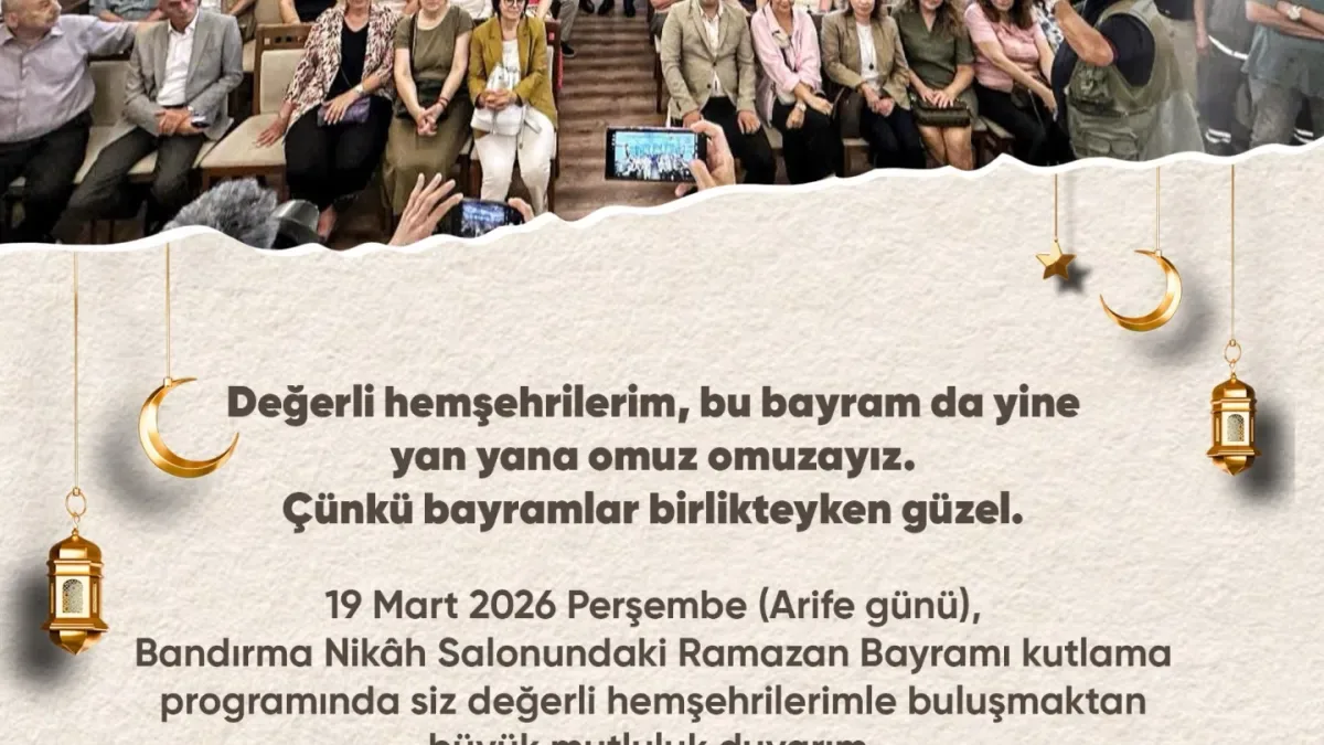 Bandırma Belediyesi'nden Yarınki Arife Günü İçin Önemli Davet Bandırma Belediyesi'nden Yarınki Arife Günü İçin Önemli Davet