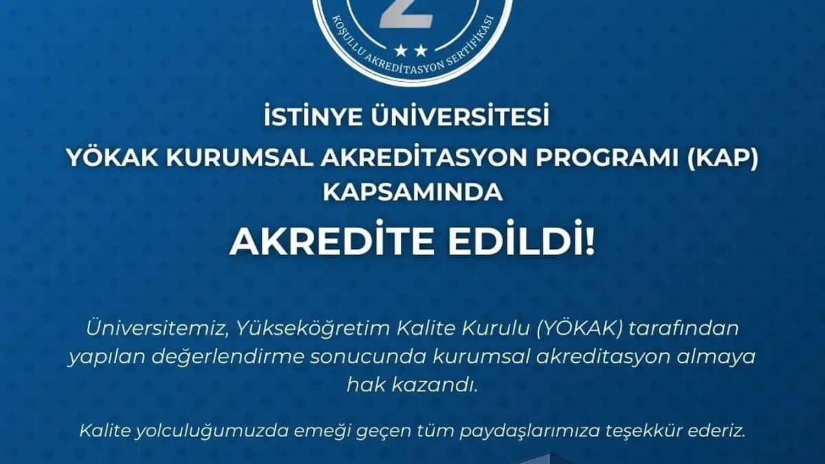 İstinye Üniversitesi'nin Kalite Yolculuğu: YÖKAK'tan Kritik Adım İstinye Üniversitesi'nin Kalite Yolculuğu: YÖKAK'tan Kritik Adım
