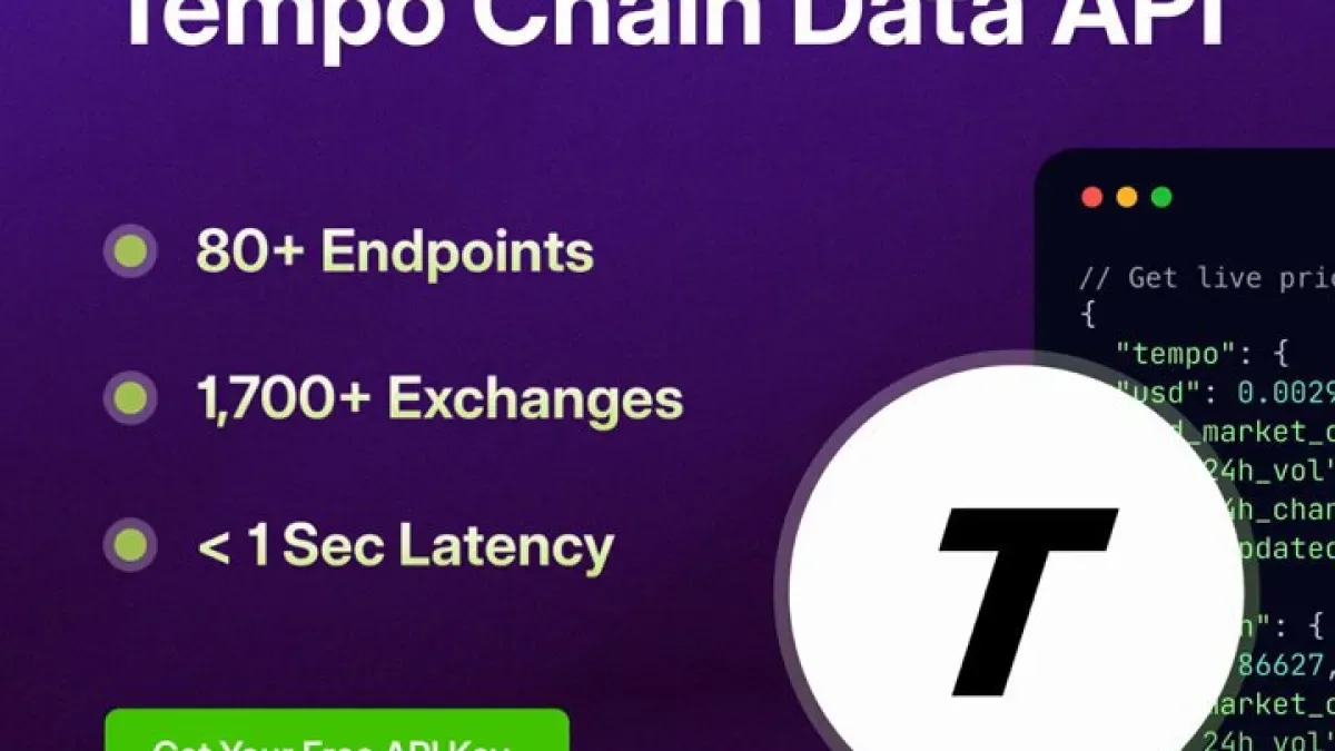 Tempo Chain Piyasa Verileri CoinGecko API'de Canlı Olarak Erişime Açıldı Tempo Chain Piyasa Verileri CoinGecko API'de Canlı Olarak Erişime Açıldı