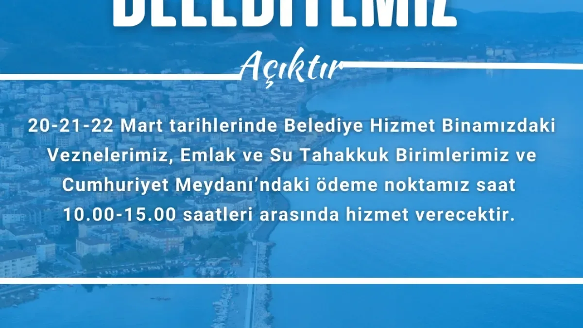 Çınarcık Belediyesi Bayramda Hizmet Vermeye Devam Edecek mi? Çınarcık Belediyesi Bayramda Hizmet Vermeye Devam Edecek mi?