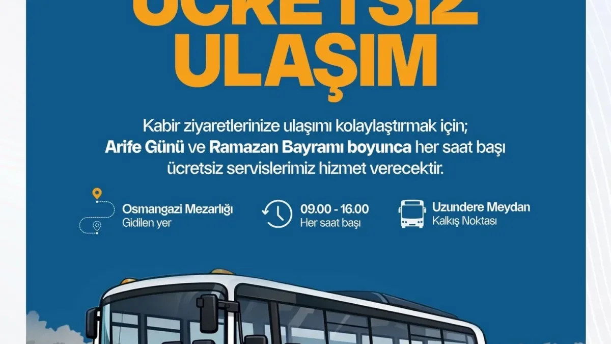Sultanbeyli'de Bayramda Kabir Ziyaretlerine Ücretsiz Ulaşım Hizmeti Başlıyor Sultanbeyli'de Bayramda Kabir Ziyaretlerine Ücretsiz Ulaşım Hizmeti Başlıyor