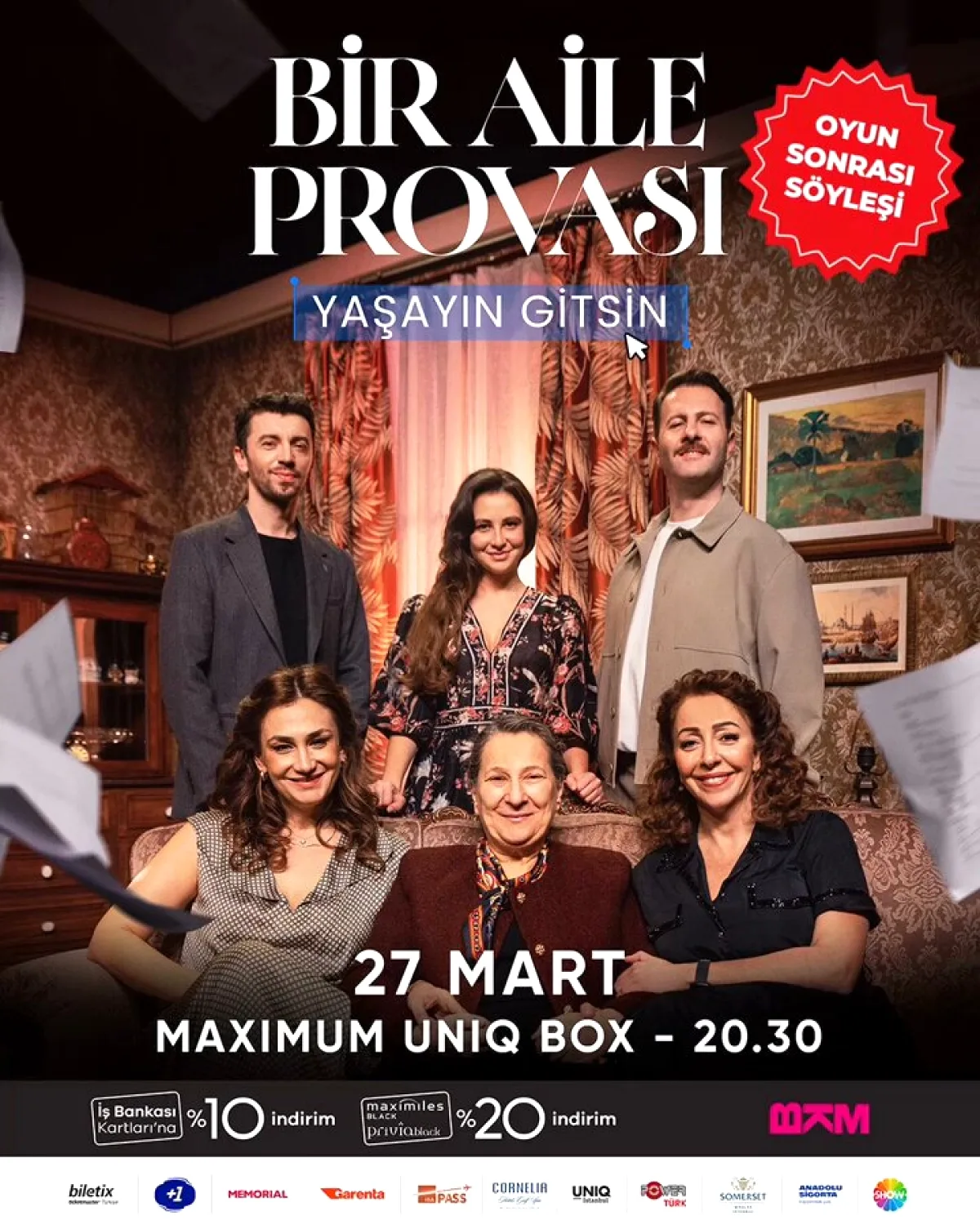 Maximum Uniq Box'ta Dünya Tiyatro Günü Sürprizi: Oyun Bitti, Söyleşi Başlıyor Maximum Uniq Box'ta Dünya Tiyatro Günü Sürprizi: Oyun Bitti, Söyleşi Başlıyor