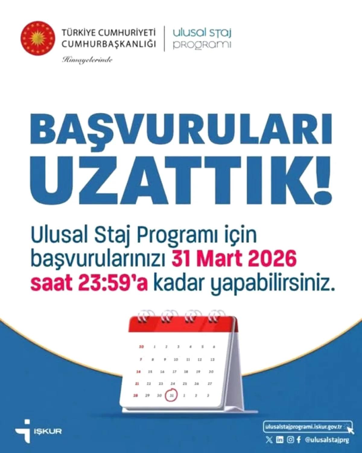 DEÜ Öğrencileri İçin Son Şans: Ulusal Staj Programı Başvuru Tarihi 31 Mart'a Uzatıldı! DEÜ Öğrencileri İçin Son Şans: Ulusal Staj Programı Başvuru Tarihi 31 Mart'a Uzatıldı!