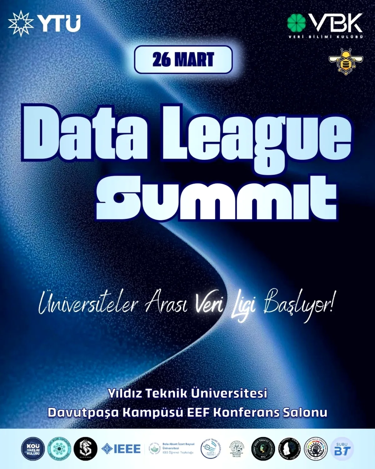 Data League Summit YTÜ'de: 10 Üniversite Topluluğu Veri için Bir Arada Data League Summit YTÜ'de: 10 Üniversite Topluluğu Veri için Bir Arada