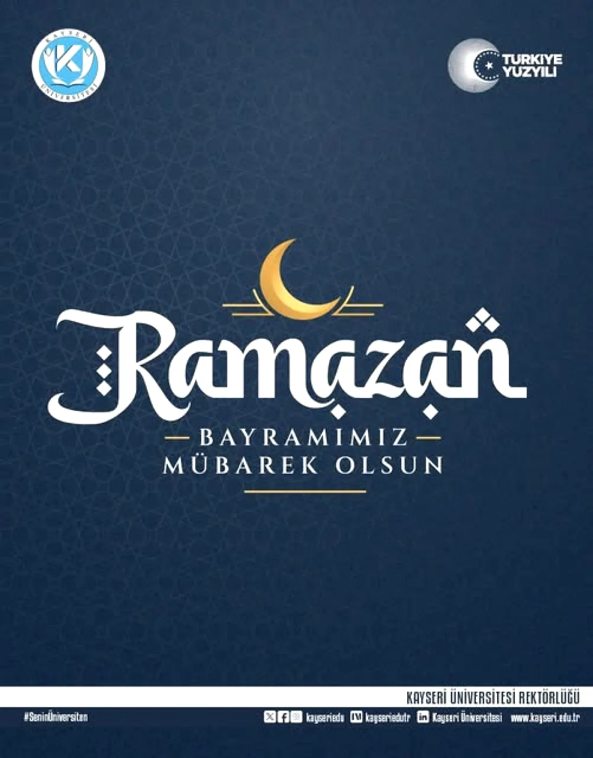 Kayseri Üniversitesi Rektörü Karamustafa'dan Ramazan Bayramı Mesajı Kayseri Üniversitesi Rektörü Karamustafa'dan Ramazan Bayramı Mesajı