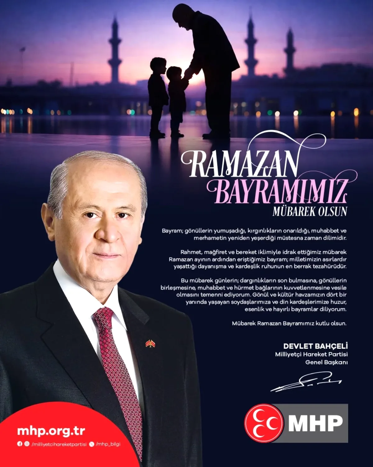 Muratpaşa MHP İlçe Başkanı Ejder Karagöz'den Ramazan Bayramı Mesajı Muratpaşa MHP İlçe Başkanı Ejder Karagöz'den Ramazan Bayramı Mesajı