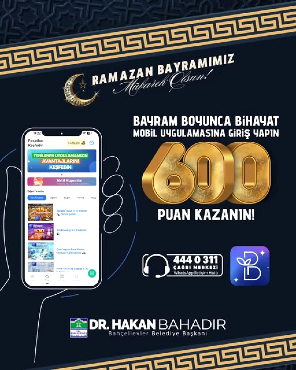 Bahçelievler'de Ramazan Bayramı Sürprizi: BİHAYAT'a Giriş Yap, 600 Puanı Hemen Kap! Bahçelievler'de Ramazan Bayramı Sürprizi: BİHAYAT'a Giriş Yap, 600 Puanı Hemen Kap!