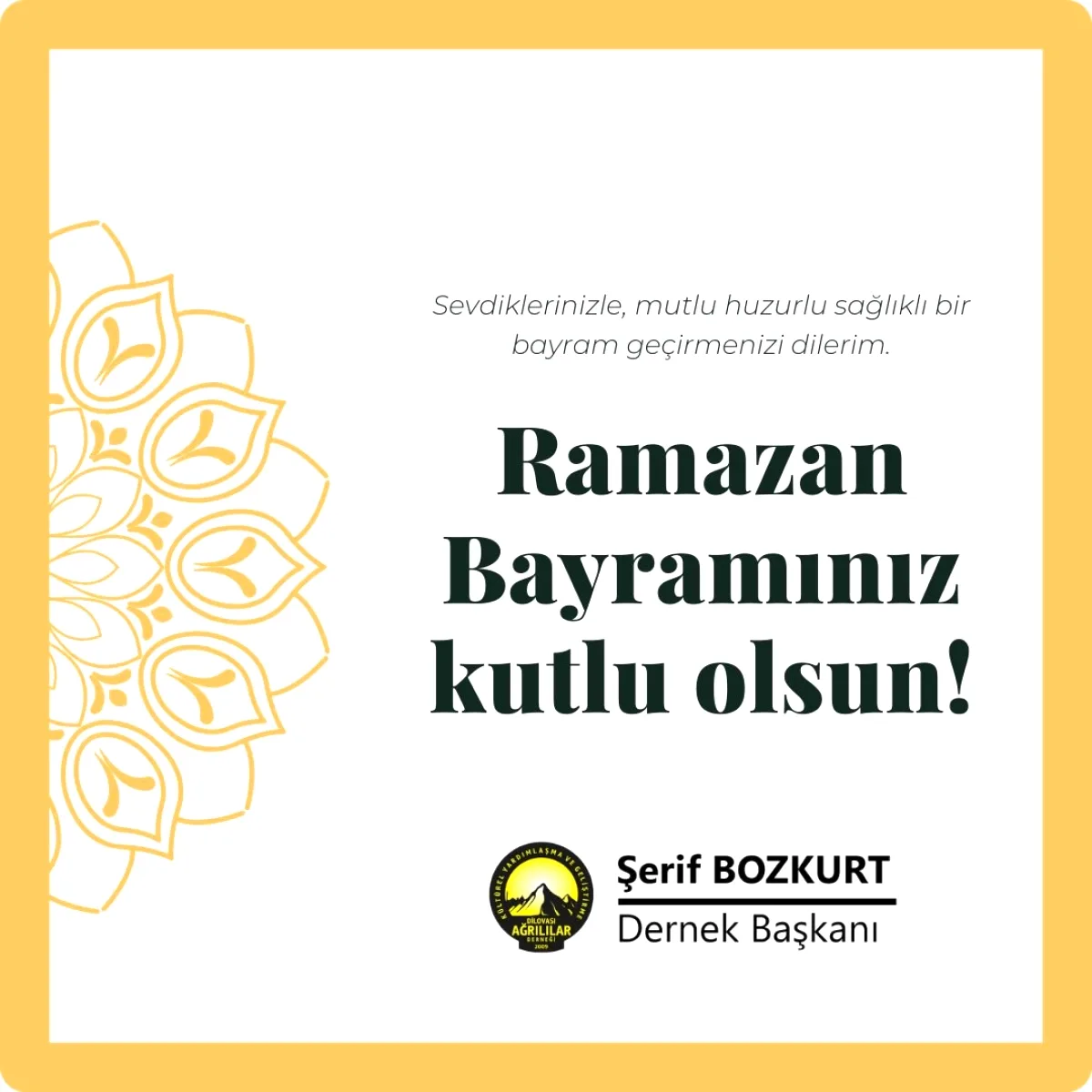 Dilovası Ağrılılar Derneği'nden Bayramda Evrensel Barış Çağrısı Dilovası Ağrılılar Derneği'nden Bayramda Evrensel Barış Çağrısı