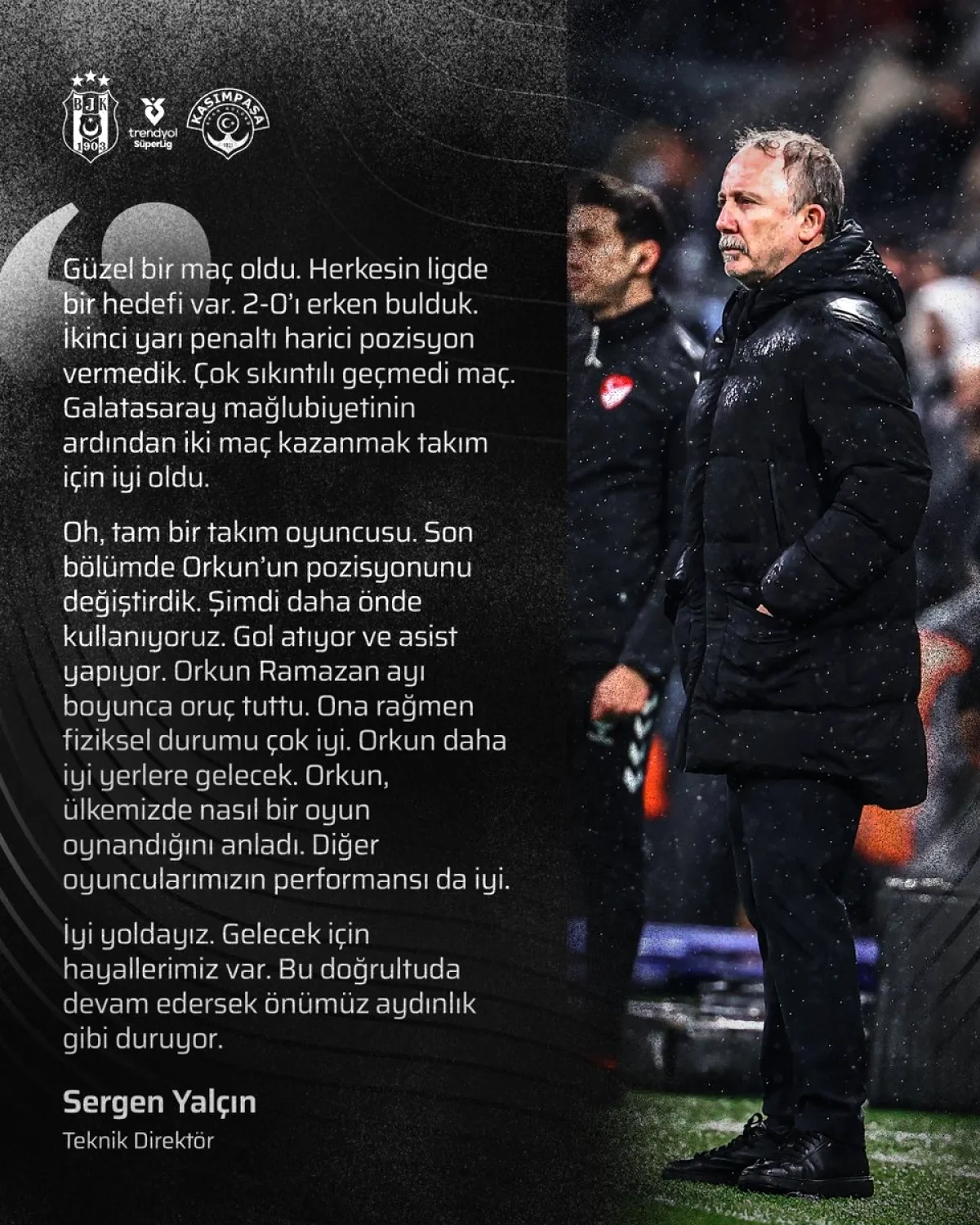 Sergen Yalçın'tan Beşiktaş Taraftarına Önemli Mesajlar Sergen Yalçın'tan Beşiktaş Taraftarına Önemli Mesajlar