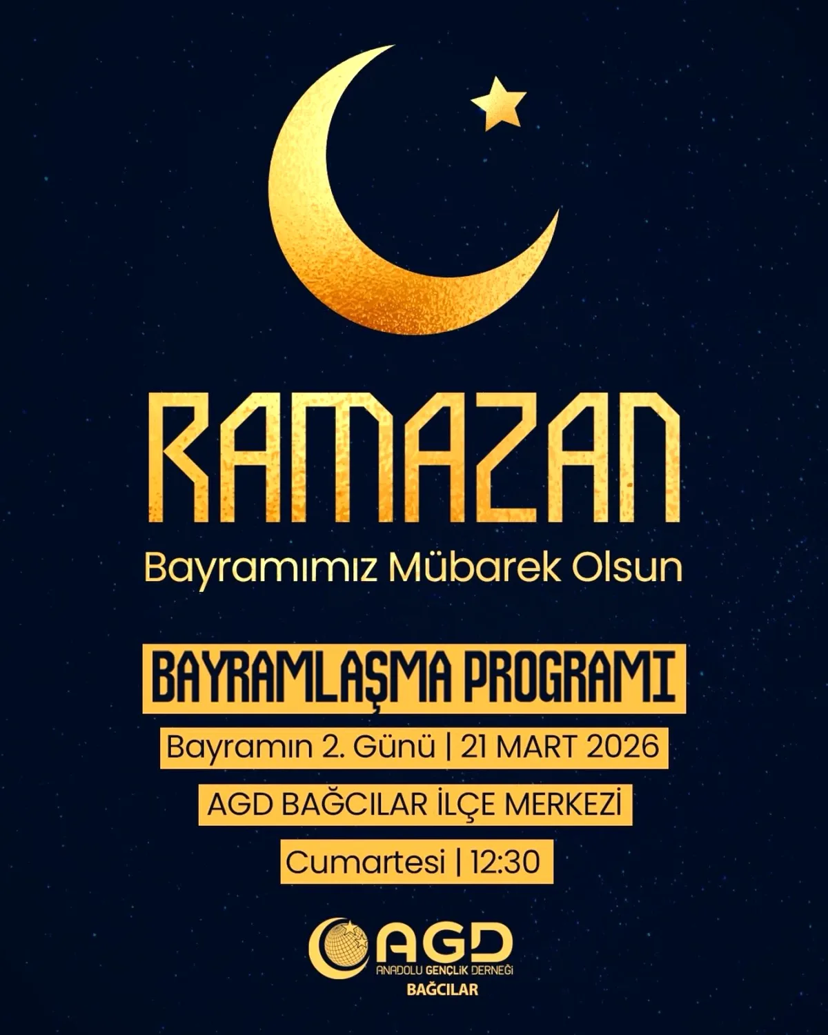Anadolu Gençlik Derneği Bağcılar'dan Ramazan Bayramı Daveti: Program Detayları Belli Oldu Anadolu Gençlik Derneği Bağcılar'dan Ramazan Bayramı Daveti: Program Detayları Belli Oldu