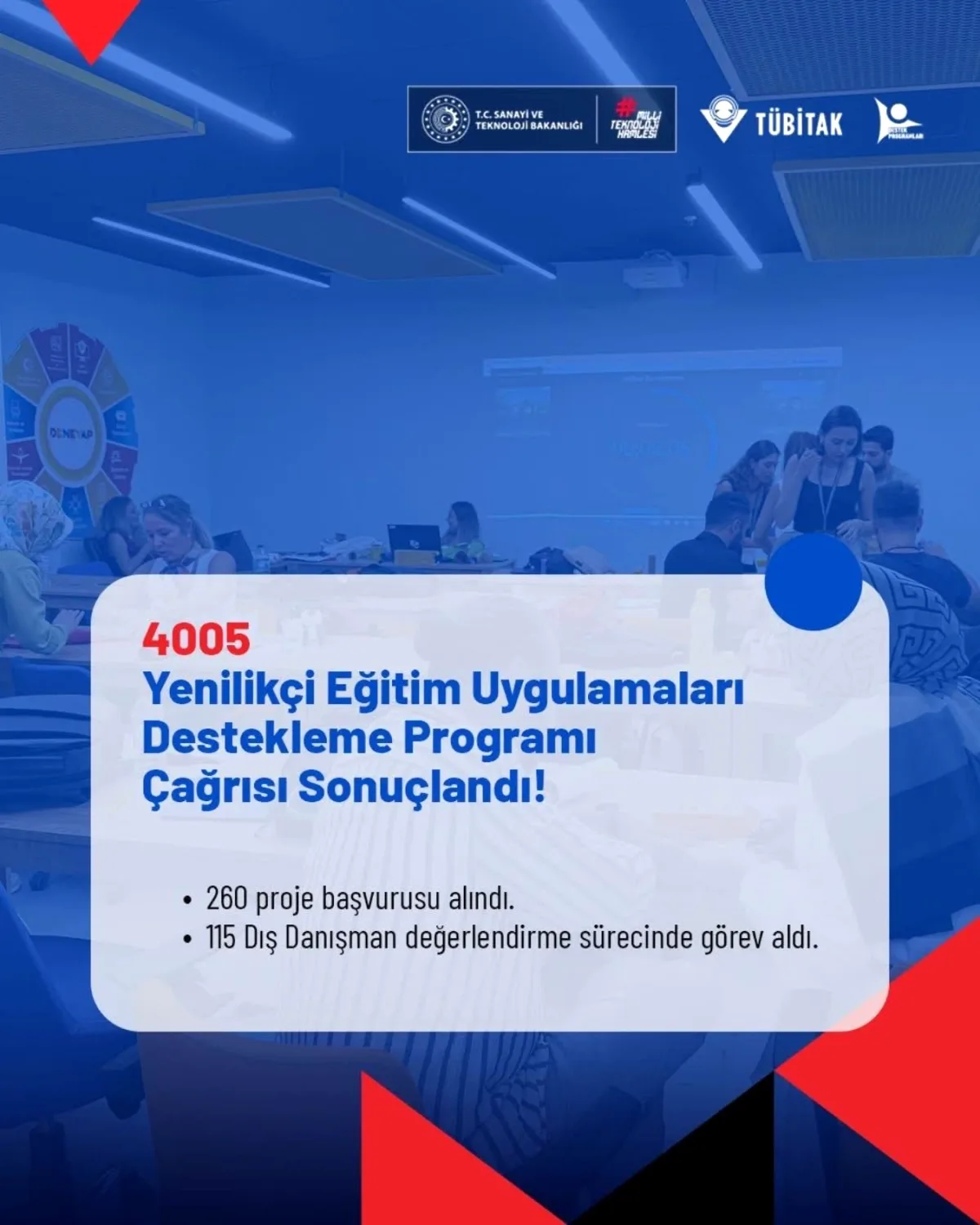 TÜBİTAK'tan Eğitimcilere Müjde: 4005 Programı Destek Alanları Belli Oldu TÜBİTAK'tan Eğitimcilere Müjde: 4005 Programı Destek Alanları Belli Oldu