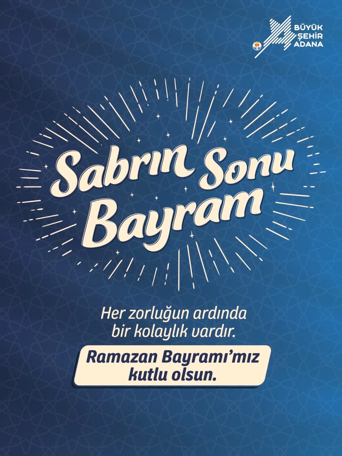 ABB Kadın ve Aile Hizmetleri'nden Ramazan Bayramı Mesajı: Sabrın Sonu Bayram ABB Kadın ve Aile Hizmetleri'nden Ramazan Bayramı Mesajı: Sabrın Sonu Bayram