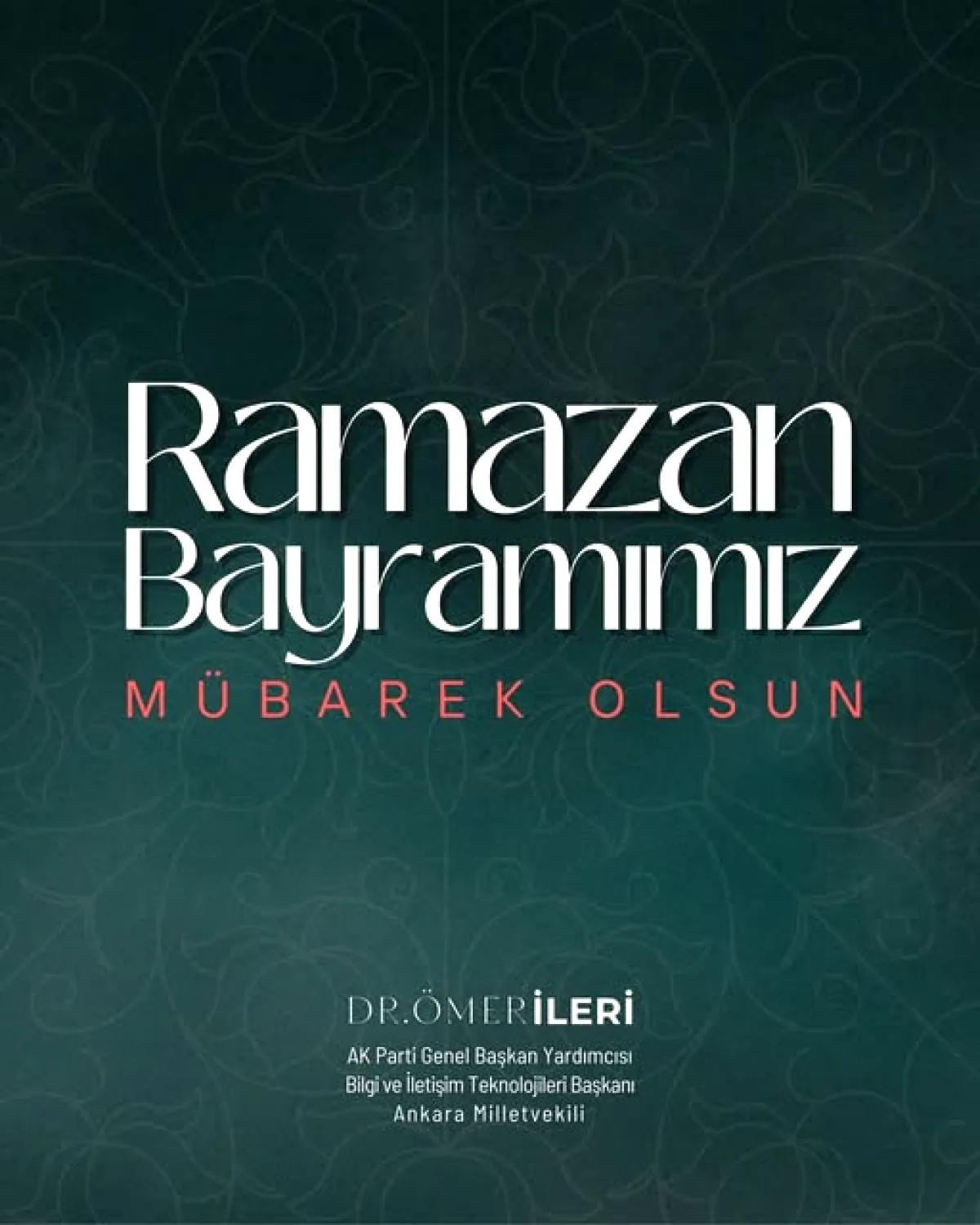 Ömer İLERİ'den Ramazan Bayramı Mesajı: Birlik ve Dayanışma Vurgusu Ömer İLERİ'den Ramazan Bayramı Mesajı: Birlik ve Dayanışma Vurgusu