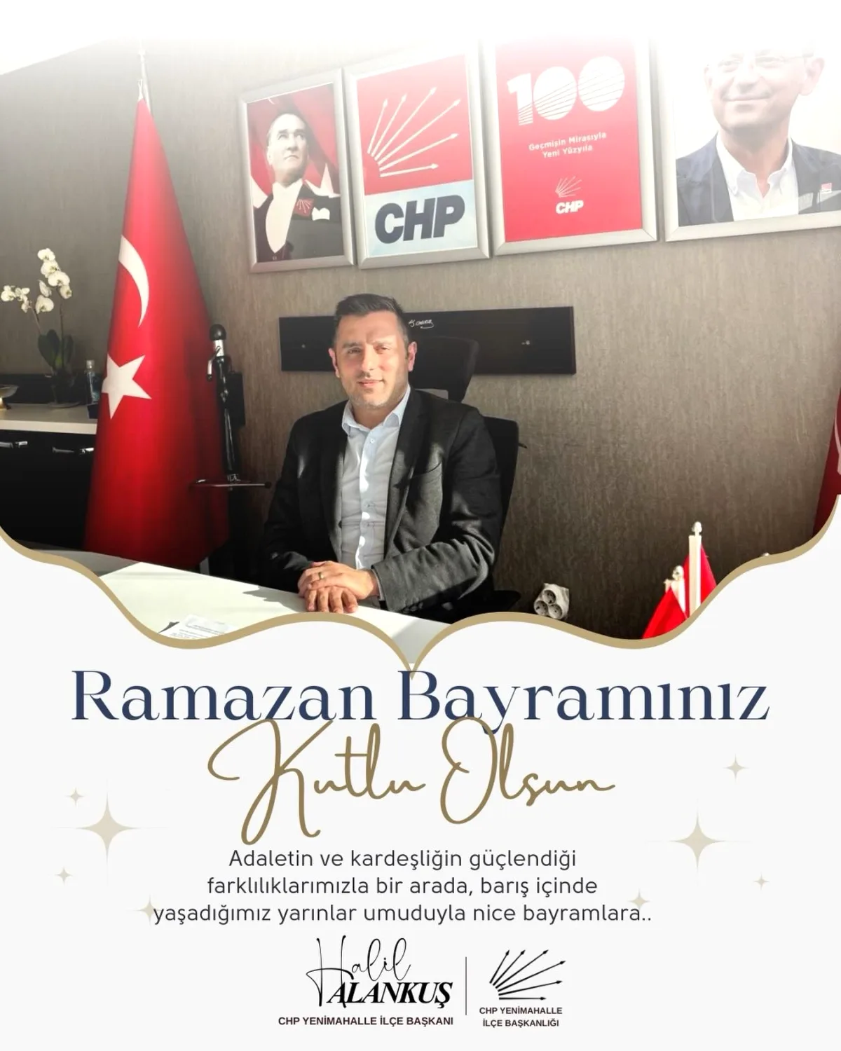 Yenimahalle CHP'den Adalet ve Kardeşlik Temalı Bayram Mesajı Yenimahalle CHP'den Adalet ve Kardeşlik Temalı Bayram Mesajı
