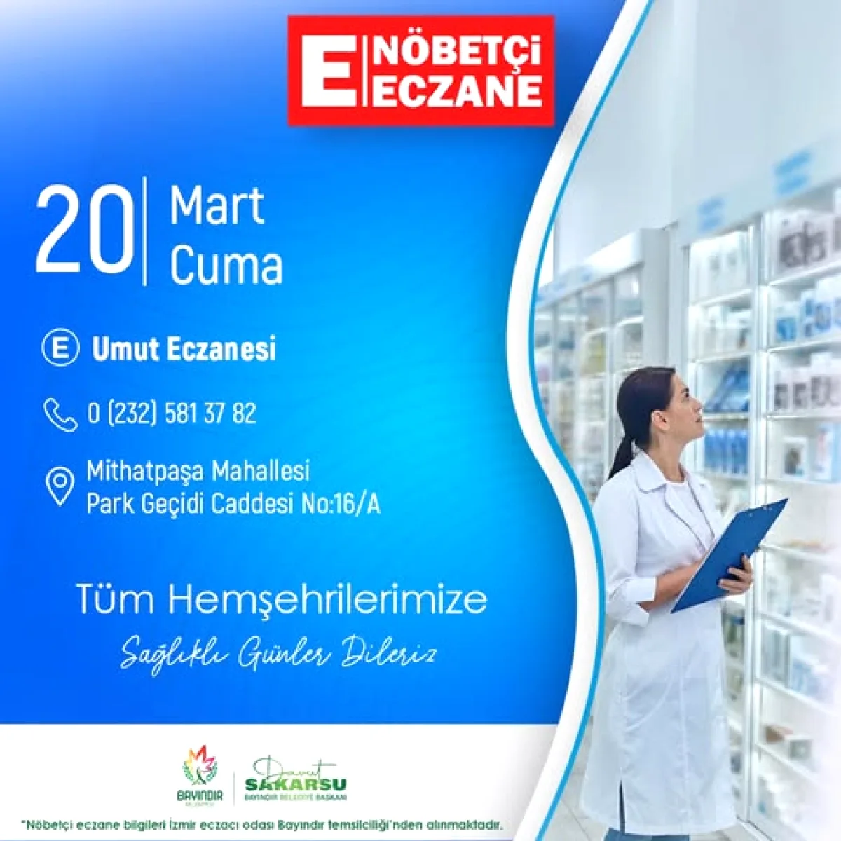Bayındır Belediyesi'nden Hemşehrilerine Özel Bayram Mesajı Bayındır Belediyesi'nden Hemşehrilerine Özel Bayram Mesajı