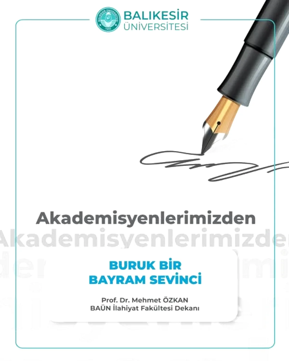 Dekan Özkan'dan "Buruk Bir Bayram Sevinci" İfadesi: Balıkesir İlahiyat'ta Ne Yaşandı? Dekan Özkan'dan "Buruk Bir Bayram Sevinci" İfadesi: Balıkesir İlahiyat'ta Ne Yaşandı?