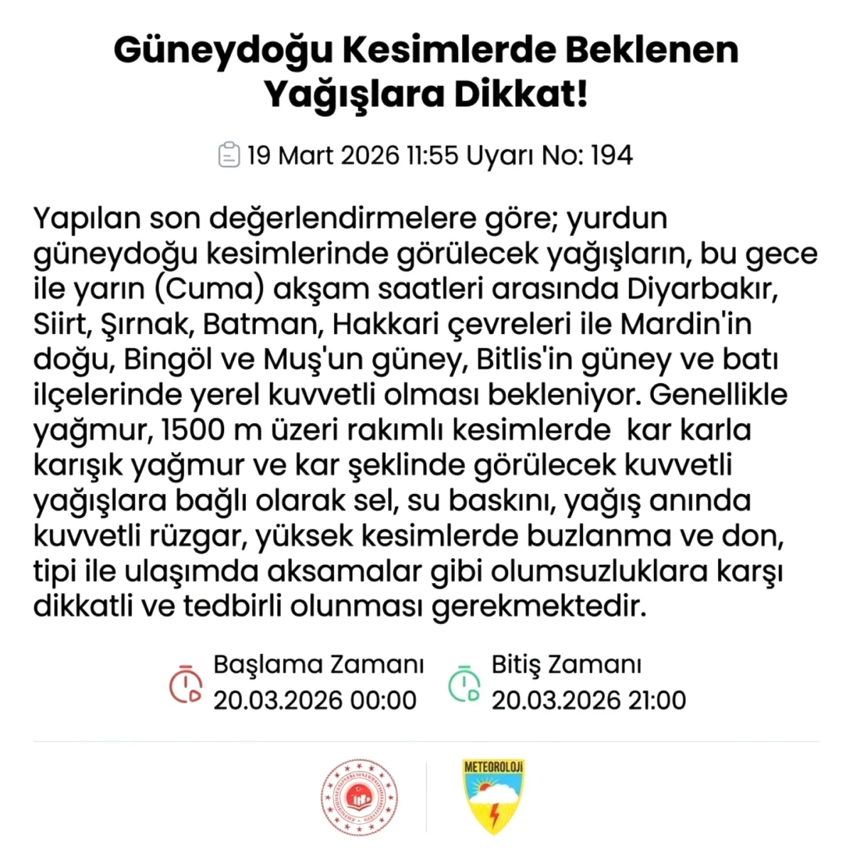 Güneydoğu Kesimlerde Yağış Uyarısı: Meteoroloji'den Kritik Açıklama Güneydoğu Kesimlerde Yağış Uyarısı: Meteoroloji'den Kritik Açıklama