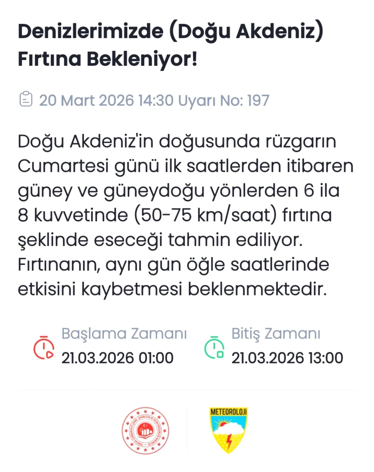 Doğu Akdeniz'de Fırtına Uyarısı: Meteoroloji'den Kritik Açıklama Doğu Akdeniz'de Fırtına Uyarısı: Meteoroloji'den Kritik Açıklama