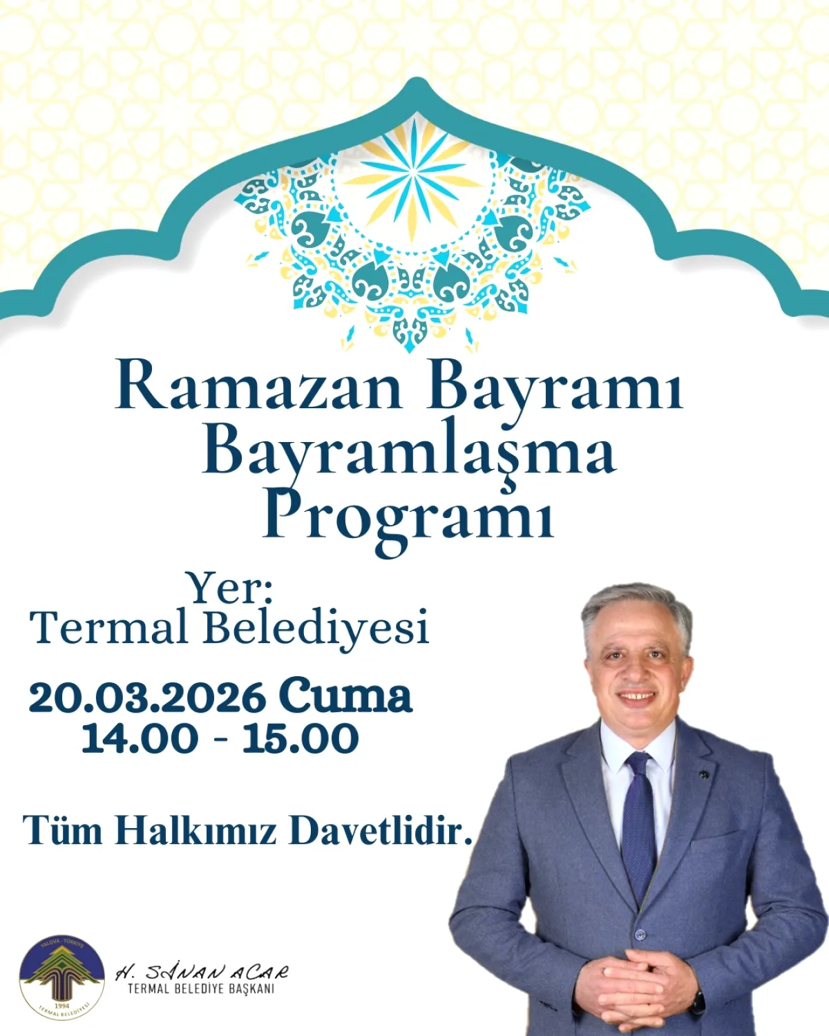 Yalova Termal'de Ramazan Bayramı Coşkusu: Belediye Halkı Davet Ediyor Yalova Termal'de Ramazan Bayramı Coşkusu: Belediye Halkı Davet Ediyor
