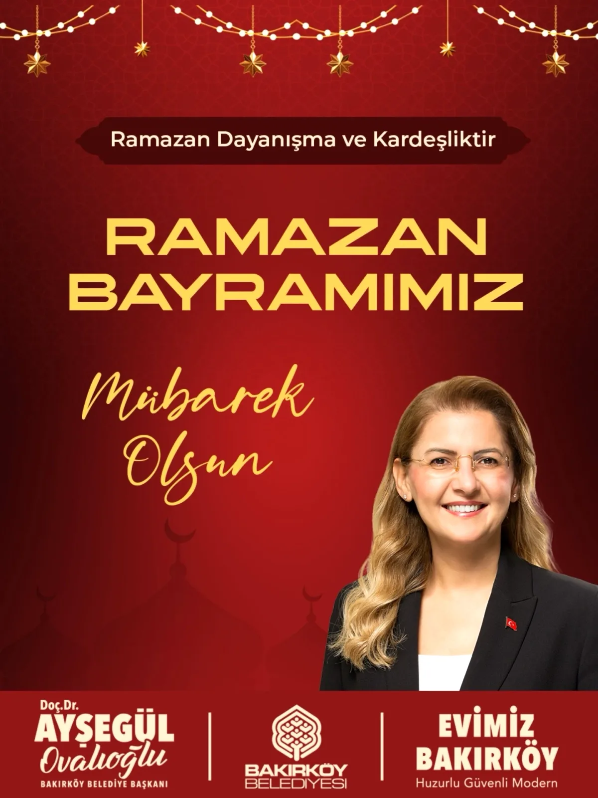 Bakırköy Belediyesi Başkanı'ndan Ramazan Bayramı Mesajı: "Gönül Bağlarımız Bayramda da Bizimle" Bakırköy Belediyesi Başkanı'ndan Ramazan Bayramı Mesajı: "Gönül Bağlarımız Bayramda da Bizimle"
