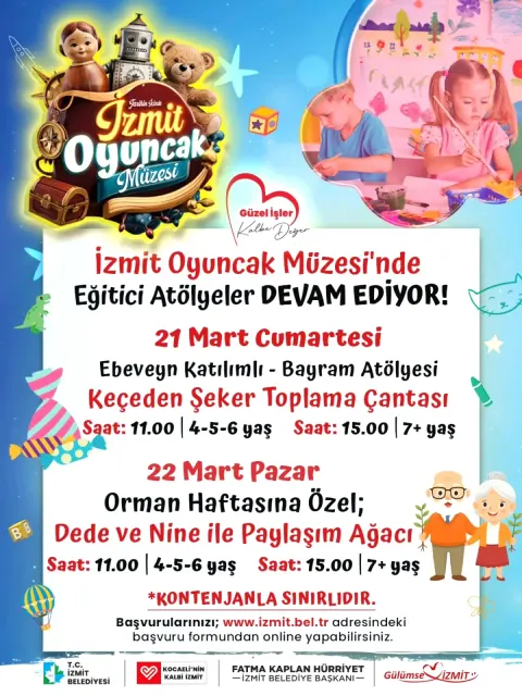 İzmit'te Bayram Coşkusu: Oyuncak Müzesi'nde Çocuklar İçin Özel Atölyeler