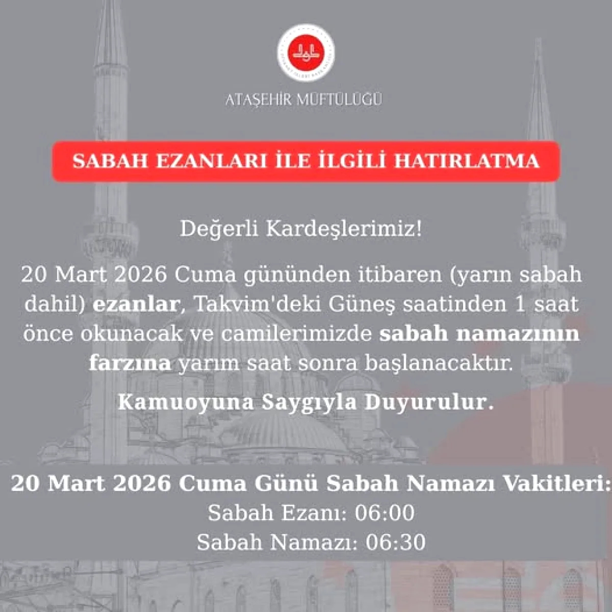 Ataşehir Müftüsü Hüseyin Aksoy'dan Ramazan Bayramı Mesajı: "Bayramlar Paylaşma ve Hoşgörü Günleridir" Ataşehir Müftüsü Hüseyin Aksoy'dan Ramazan Bayramı Mesajı: "Bayramlar Paylaşma ve Hoşgörü Günleridir"