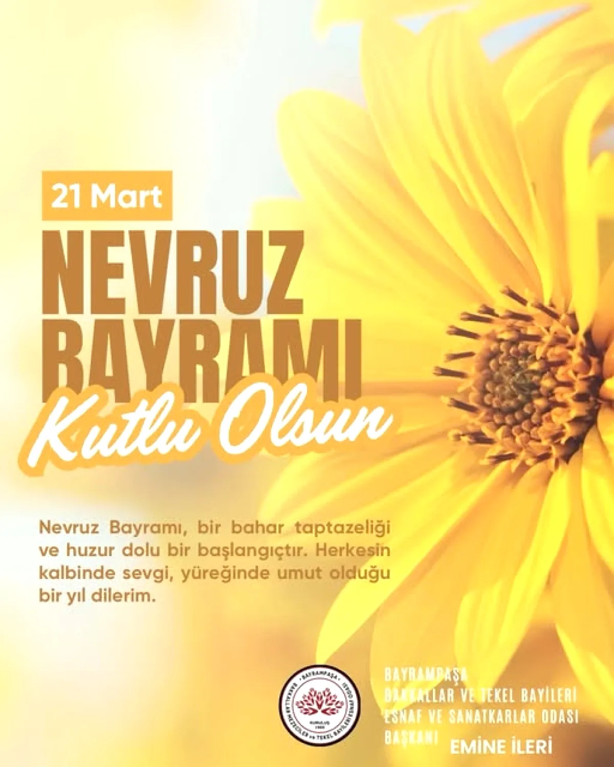 Bayrampaşa Bakkallar Odası'ndan Nevruz'da Dikkat Çeken Vurgu Bayrampaşa Bakkallar Odası'ndan Nevruz'da Dikkat Çeken Vurgu