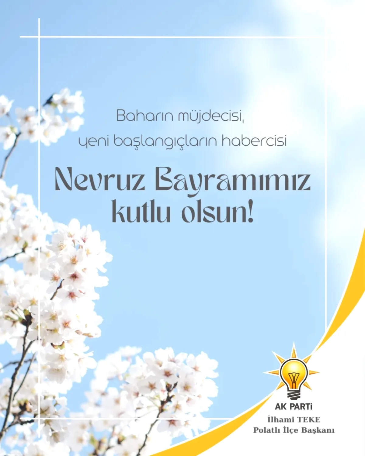 AK Parti Polatlı İlçe Başkanlığı Sosyal Medyada Nevruz'u Kutladı AK Parti Polatlı İlçe Başkanlığı Sosyal Medyada Nevruz'u Kutladı