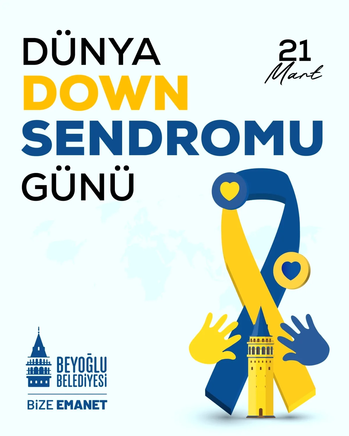Beyoğlu Belediyesi'nden Dünya Down Sendromu Günü'nde Anlamlı Mesaj Beyoğlu Belediyesi'nden Dünya Down Sendromu Günü'nde Anlamlı Mesaj