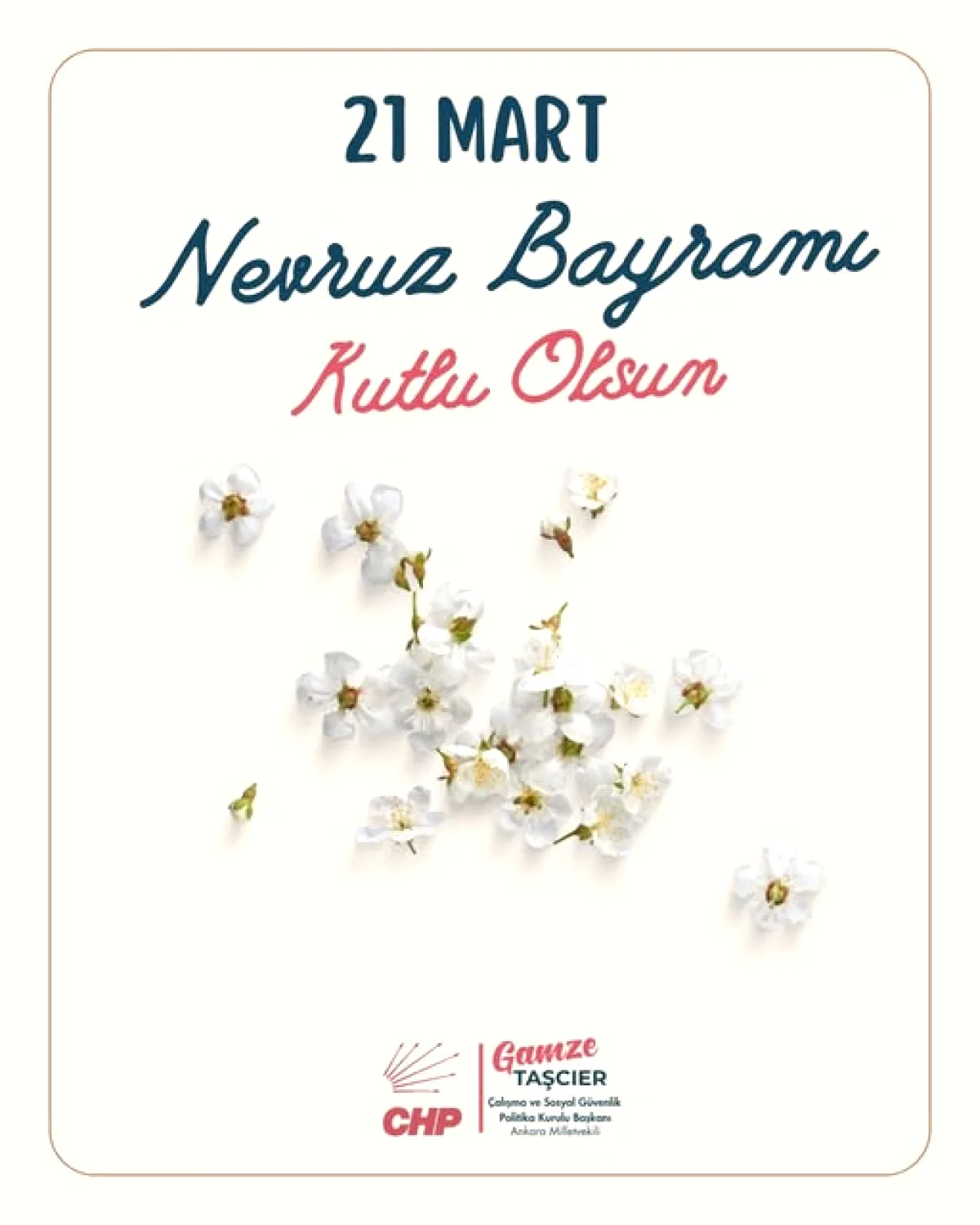 CHP'li Taşçıer'den Nevruz Mesajı: Baharın Müjdecisi CHP'li Taşçıer'den Nevruz Mesajı: Baharın Müjdecisi