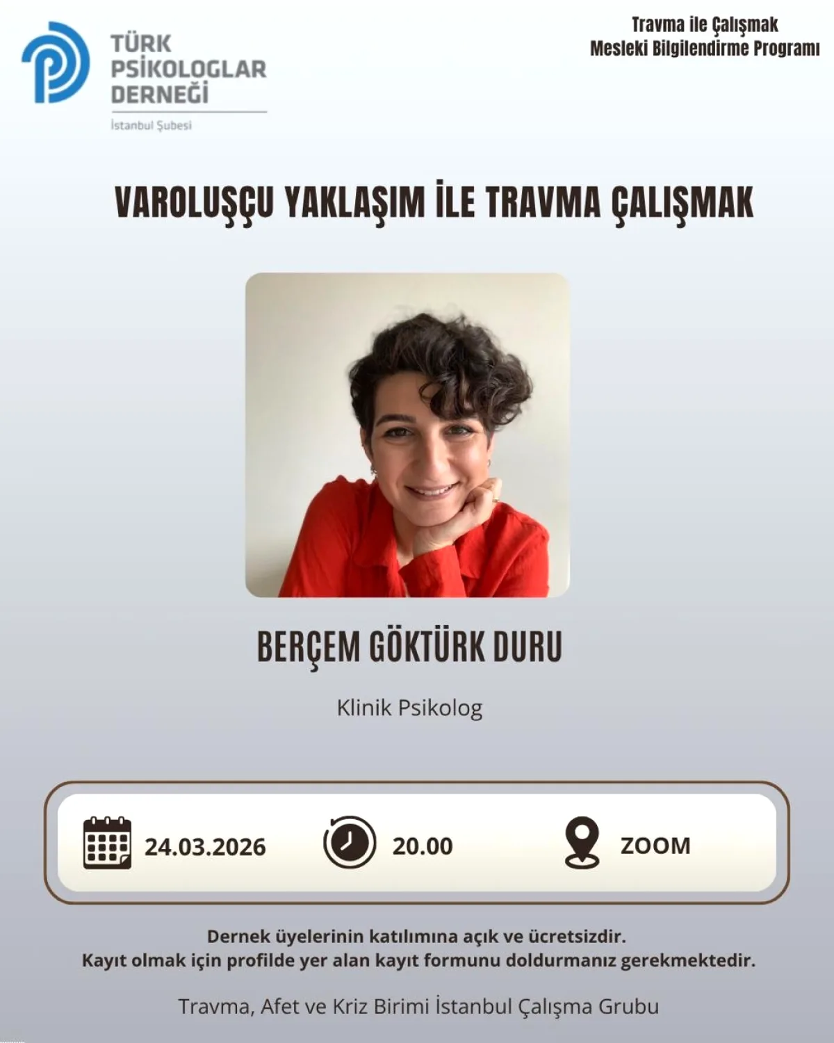 TPD İstanbul'dan Meslektaşlara Önemli Bir Oturum Daveti TPD İstanbul'dan Meslektaşlara Önemli Bir Oturum Daveti
