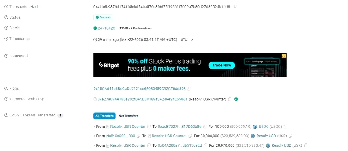 Resolv Labs'ın Stablecoin'inde Kritik Güvenlik İhlali Resolv Labs'ın Stablecoin'inde Kritik Güvenlik İhlali