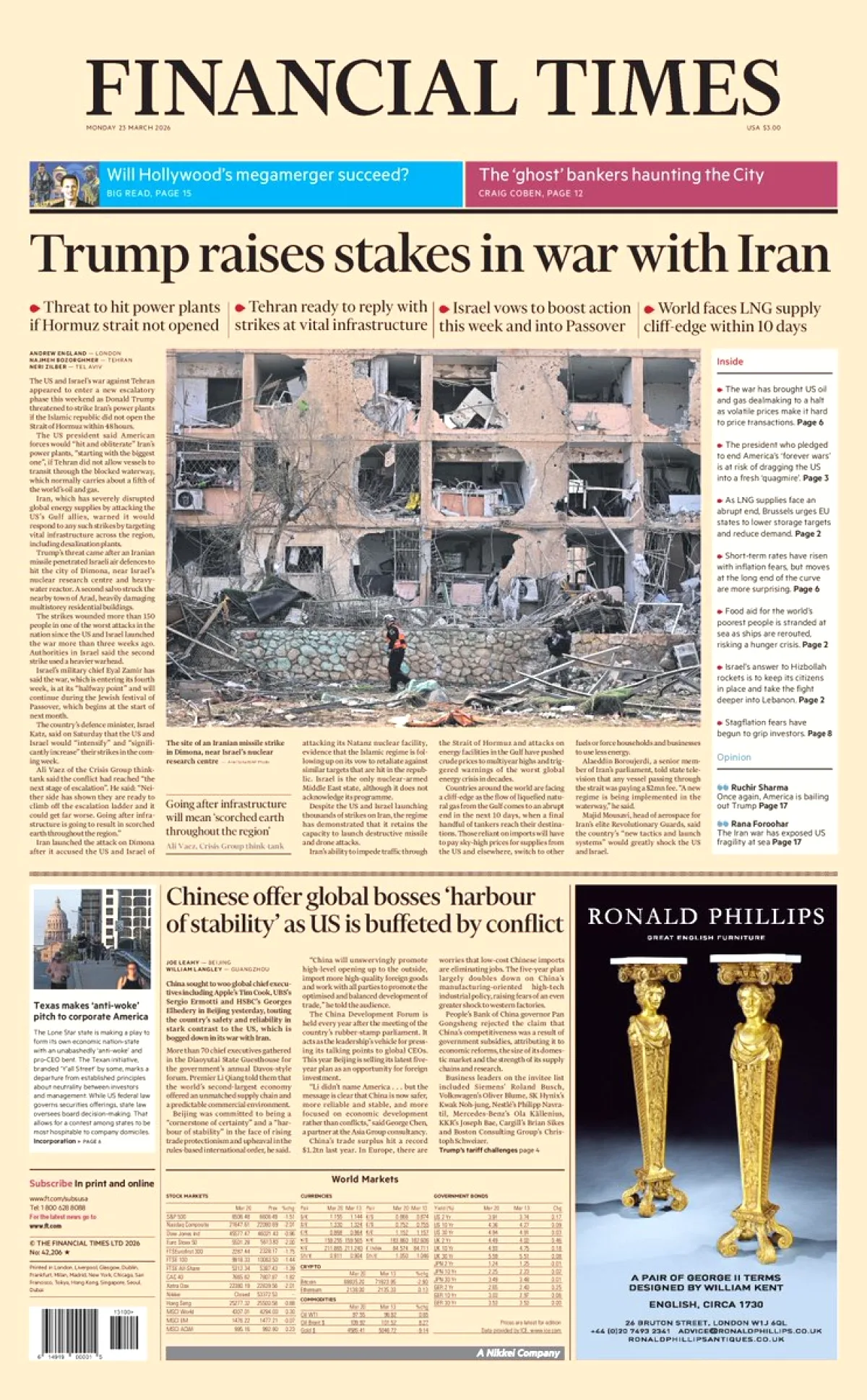 Financial Times Manşetinde Üç Yıl Sonra Bir İlk Yaşandı Financial Times Manşetinde Üç Yıl Sonra Bir İlk Yaşandı
