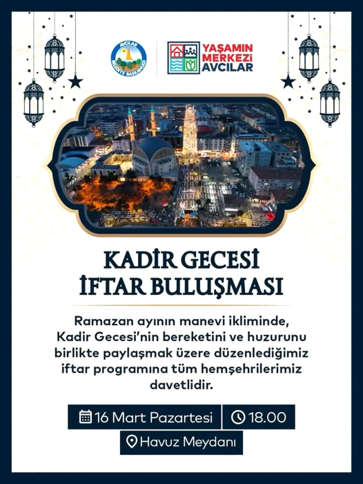 Avcılar'da Kadir Gecesi'nde Binlerce Kişi Aynı Sofrada Avcılar'da Kadir Gecesi'nde Binlerce Kişi Aynı Sofrada