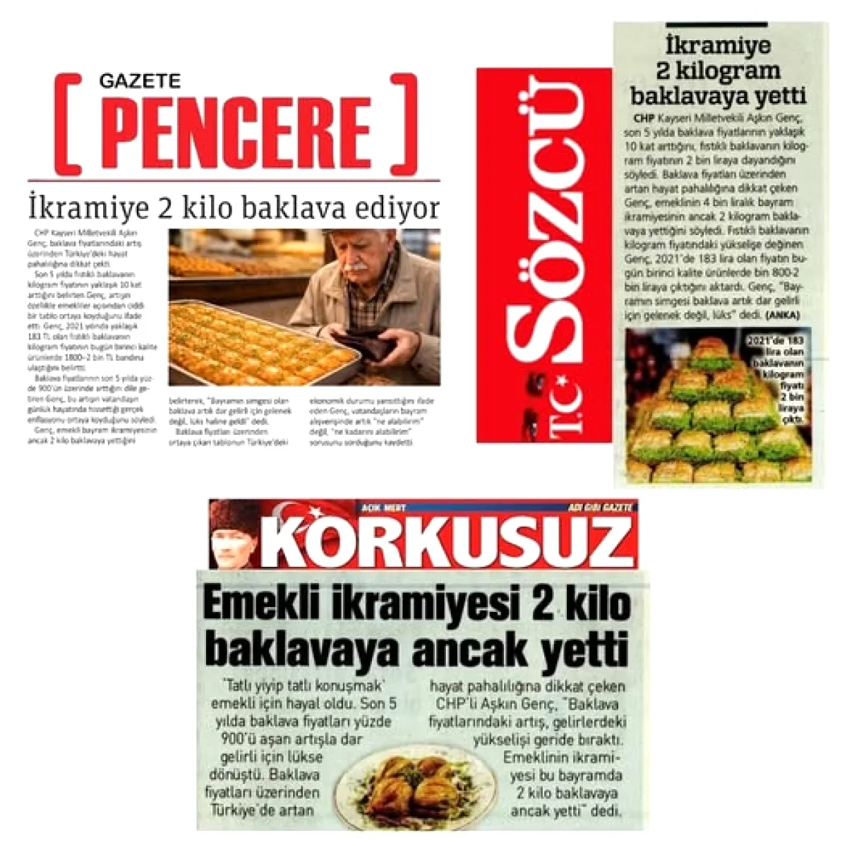Baklava Lüks Haline Geldi, Milletvekili'nden Sert Tepki Baklava Lüks Haline Geldi, Milletvekili'nden Sert Tepki