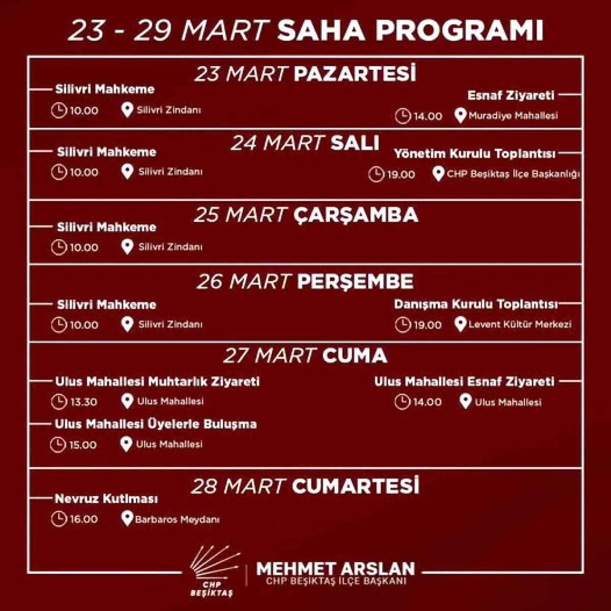 Beşiktaş'ta CHP'den Yoğun Saha Çalışması Beşiktaş'ta CHP'den Yoğun Saha Çalışması